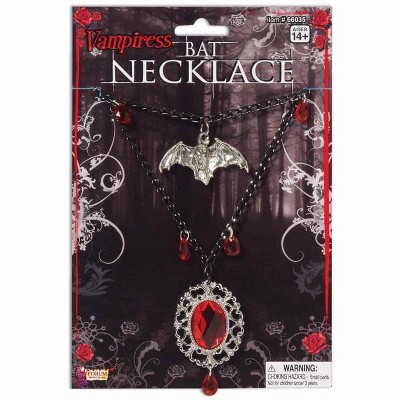 Forum Novelties Gothic Vampiress Bat Necklace Costume Jewelry