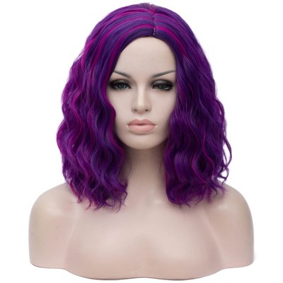 Unique Bargains Women's Shoulder Length Wig Curly Wigs 14" with Wig Cap