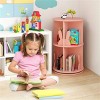 KTMBDW 360° Rotating Bookshelf, 2 Tier Kids Small Corner Bookcase with a Footprint, Free Standing Bookshelf for Kids, Open Bookshelves for Bedroom - 2 of 4
