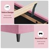 Jojoka Upholstered Platform Bed Frame with Adjustable Headboard, Diamond Pattern, Wood Slats, Noise-Free, No Box Spring Needed - 4 of 4