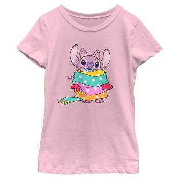Girl's Lilo & Stitch Angel Wrapped in Scarf T-Shirt