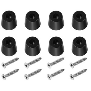 Unique Bargains Rubber Non Slip Shock Absorption Durable Furniture Pads Black - 1 of 4