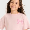 Girls' Short Sleeve Oversized Seoul Graphic T-Shirt - Cat & Jack™ Dusty Pink - 2 of 4