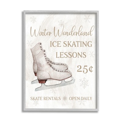 Stupell Industries Ice Skating Lessons Sign, 24'' X 30'' : Target