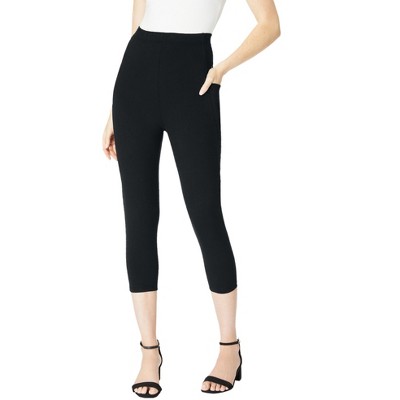 Roaman's Women's Plus Size Side-Pocket Essential Capri Legging