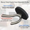 LunaLulinlk Strong Magnetic Double Hooks, 2 Pack Heavy Duty Sturdy Coat Magnetic Hangers, Rubber Magnets Large Hooks (Brushed Nickel) - 4 of 4