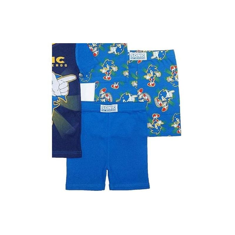 Sonic The Hedgehog Little/Big Boy's 4-Piece Cotton Pajama Set, 5 of 6