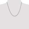 Black Bow Jewelry 1.5mm 14k White Gold Solid Franco Chain Necklace - 2 of 4