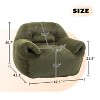 NicBex Fluffy Faux Fur Bean Bag Chair with Optional Ottoman,High Density Shredded Foam Filled Lazy Sofa Chair with Optional Footstool for Adults - 3 of 4