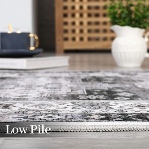 coucheta Non Slip Washable Vintage Distressed Indoor Rug Low Pile Foldable Floral Print Carpet Runner Ultra Soft Traditional Runner - 1 of 4