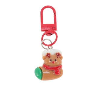 Unique Bargains Christmas Keychain Lobster Clasp Alloy Resin Multicolor 1 Pc - 1 of 3
