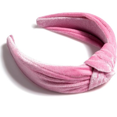 Shiraleah Knotted Velvet Headband, Pink