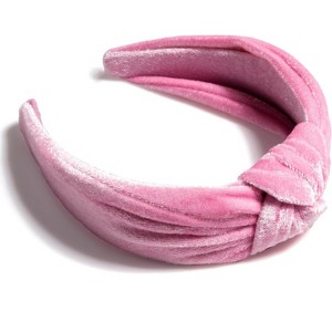 Shiraleah Knotted Velvet Headband, Pink - 1 of 2