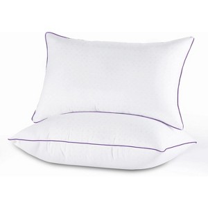 BRINJOY Standard Size Pillow - Machine Washable Support Pillow with Down Alternative Fill, Luxury Hotel Quality for Side, Back & Stomach Sleepers - 1 of 4