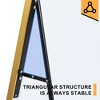 64x21 inch Right-angled Arched Aluminum Alloy Black Full-length Mirror (with Stand) - 4 of 4