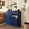 Two-Compartment Tilt-Out Trash Cabinet, Pet Proof Kitchen Trash Cabinet with Trash Can, Free Standing Laundry Sorter Cabinet, Laundry Hamper - 2 of 4