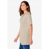 Woman Within Plus Size 7-Day Embroidered Layered-Look Tunic - 4 of 4