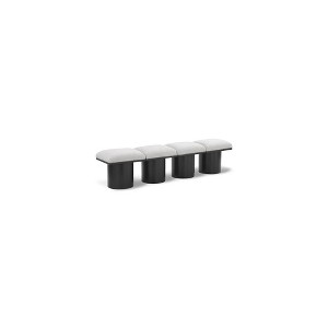 Meridian Furniture,Pavilion Boucle Fabric Bench - 1 of 4