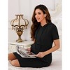 Womens Casual Long Sleeve Maternity Dress Pocket Knee Length Breastfeeding Nursing Hooded Pregnancy Dress - 4 of 4