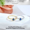Thalia Birthstone Engagement Ring Sterling Silver Cz Women Ginger Lyne Collection - 4 of 4
