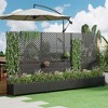 Wooakway 72"H Metal Planter Box with Trellis Raised Garden Bed with Arbor Privacy Screen with Wheels - 2 of 4