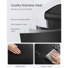 21-Gallon Stainless Steel Trash Can - Large Kitchen Bin with Odor Control, Stay-Open Lid & Wide Pedal, Space-Saving Design, Black - 4 of 4