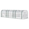 NicBex 10' x 3' x 2.5' Galvanized Raised Garden Bed with Mini PVC Greenhouse Cover Garden Sheds with Roll-Up Windows for Flowers, Fruits, Clear - 3 of 4