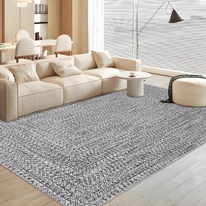 Modern Washable Area Rug, Soft Non-Slip Carpet for Living Room & Bedroom, Large Farmhouse Throw Rug, Non-Shedding, Stain Resistant (Multi) - 1 of 4