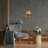 LNC Synthienniser 1-Lights 6.7" Luxury and Glam Integrated LED Wall  Lights, Goldleaf and Black - 4 of 4