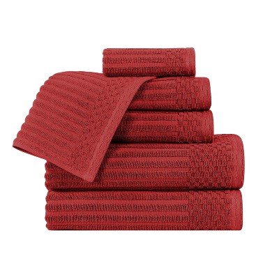 Modern Ribbed Cotton  Assorted Towel Set by Blue Nile Mills