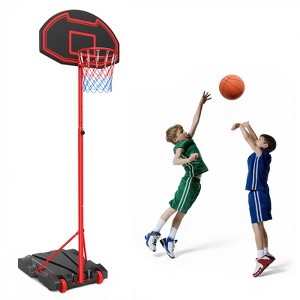 SUGIFT Portable Basketball Hoop Outdoor – Adjustable 5.2ft to 7ft Basketball Goal for Kids - 1 of 4