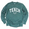 Simply Sage Market S.W.Smiley Teach Varsity Arched Garment Dyed Long Sleeve - 2 of 4