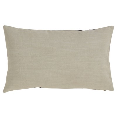 27" Natural Cotton Dual Band Throw Pillow