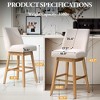 Pellebant 2pc air Barstools 29-Inch Island Chairs with Back Support, Counter Bar Height Stools - 2 of 4