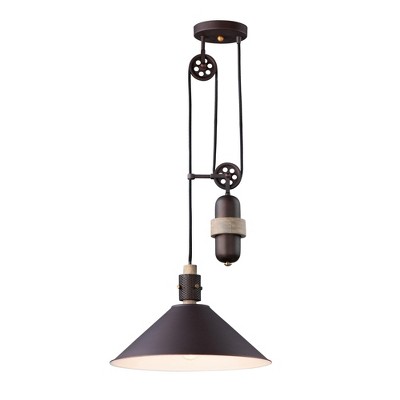 Maxim Lighting Tucson 1 - Light Pendant in  Oil Rubbed Bronze/Weathered Wood