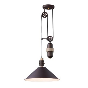 Maxim Lighting Tucson 1 - Light Pendant in  Oil Rubbed Bronze/Weathered Wood - 1 of 4