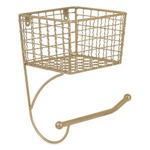 Design Imports Gold Farmhouse Toilet Paper Holder - 1 of 4
