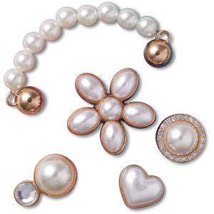 Crocs Jibbitz Pearl Bloom Gold Shoe Charms 5pk - 1 of 4