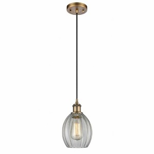 Eaton - 1 Light Cord Hung Mini Pendant In Industrial Style-9.5 Inches Tall and 6 Inches Wide - 1 of 1