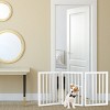 Indoor Pet Gate - 3-Panel Folding Dog Gate for Stairs or Doorways - 54x24-Inch Freestanding Pet Fence for Cats and Dogs by PETMAKER (White) - 2 of 4