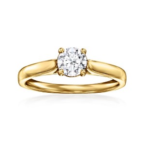 Ross-Simons 0.50 Carat Lab-Grown Diamond Solitaire Ring in 18kt Gold Over Sterling - 1 of 4