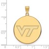 Black Bow Jewelry 10k Yellow Gold Virginia Tech Hokies NCAA Extra Large Pendant - 2 of 3