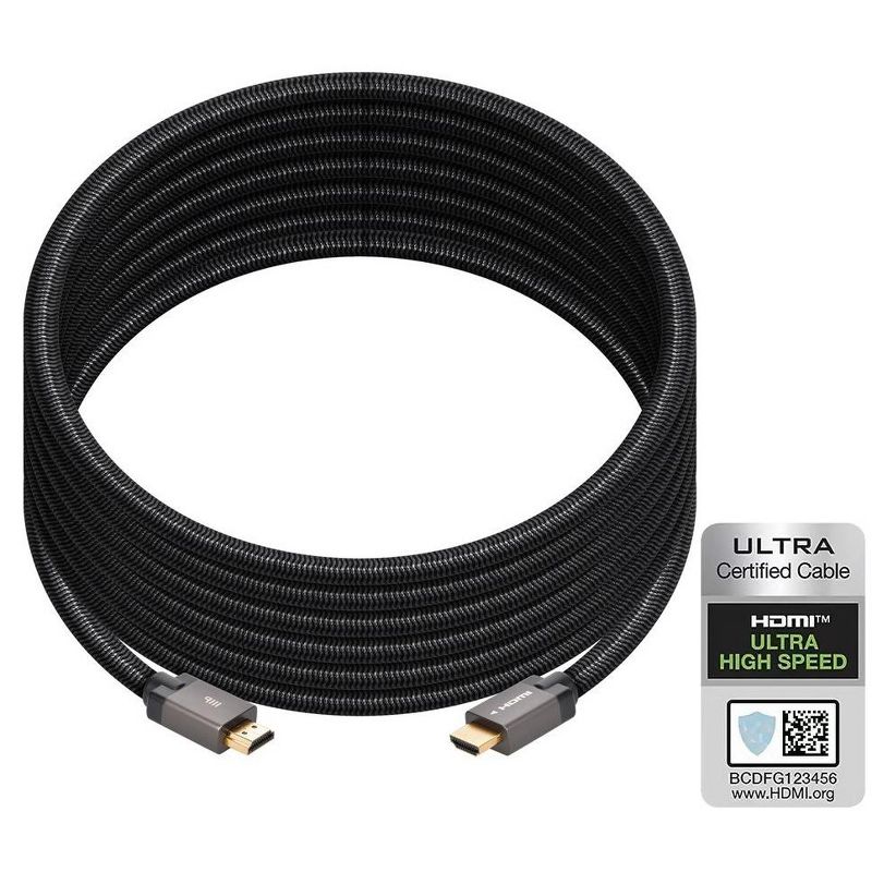 Monoprice 8K Braided HDMI 2.1 Cable - 15 Feet - Black | Certified Ultra High Speed, 8k@60Hz, 48Gbps, Compatible With Sony PS5 / PS5 Digital Edition /, 5 of 8
