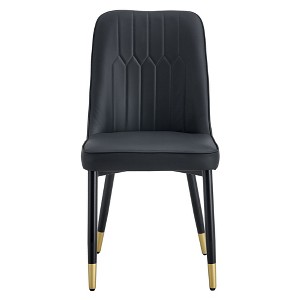 NicBex Set of 2 Dining Chair Modern Upholstered PU Leather Dining Room Chair with Metal Legs - 1 of 4
