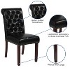 Emma and Oliver 2 PK Upholstered Rolled Back Parson's Chair with Nailhead Trim & Finished Frame with Plastic Floor Glides - 4 of 4