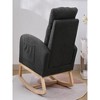 35.43"Modern Accent Rocking Chair Rocking Chair with Solid Wood Legs - 4 of 4