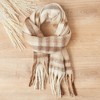 Design Imports Cozy Plaid Scarf - Cream - 2 of 4