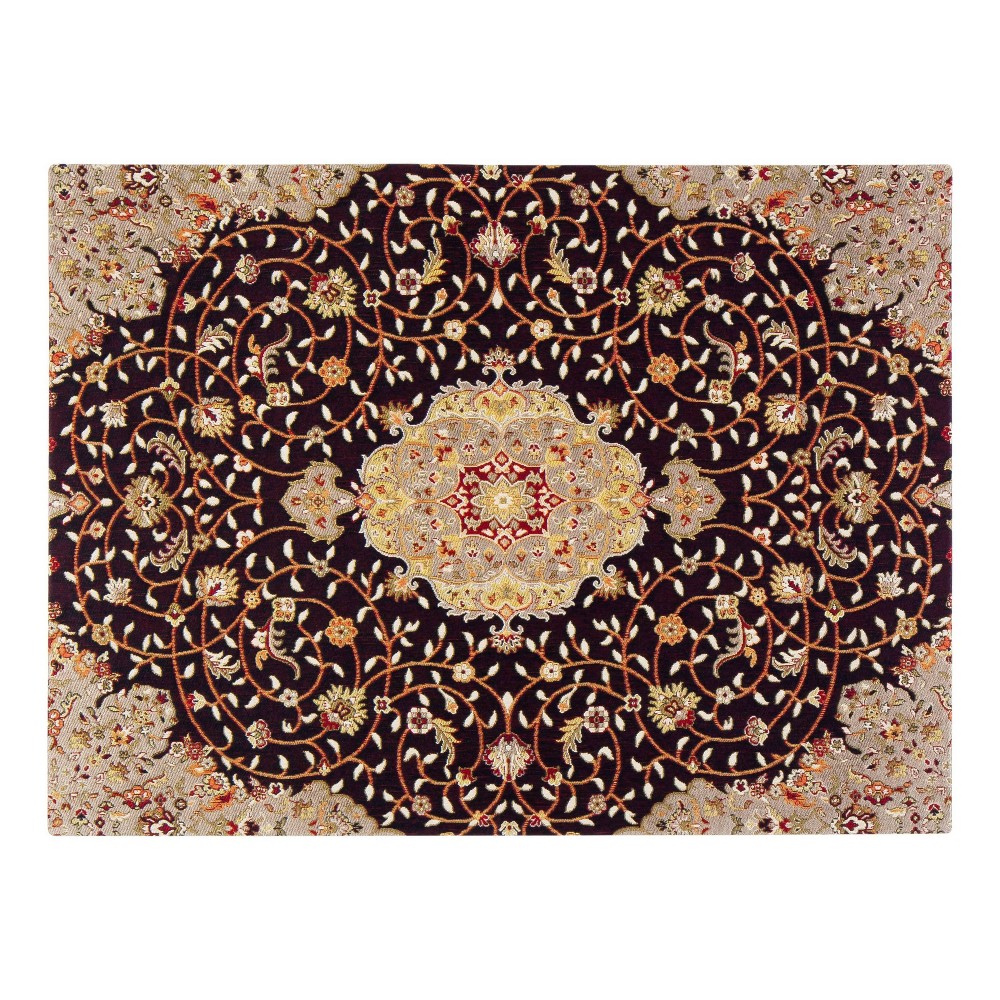 Photos - Doormat 36"x48" Altamira 1/2" Rug'D Chair Floor Mat Brown/Orange/Black - Anji Moun