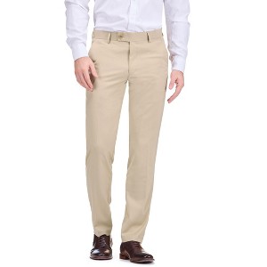green emerald velvet dress Haggar Premium Comfort Dress Pants, Flat Front in Dark Grey main image 0