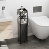VECELO Bathroom Storage Cabinet Open Shelves Bathroom Organizer Rack with Toilet Paper Holder and Door - 4 of 4
